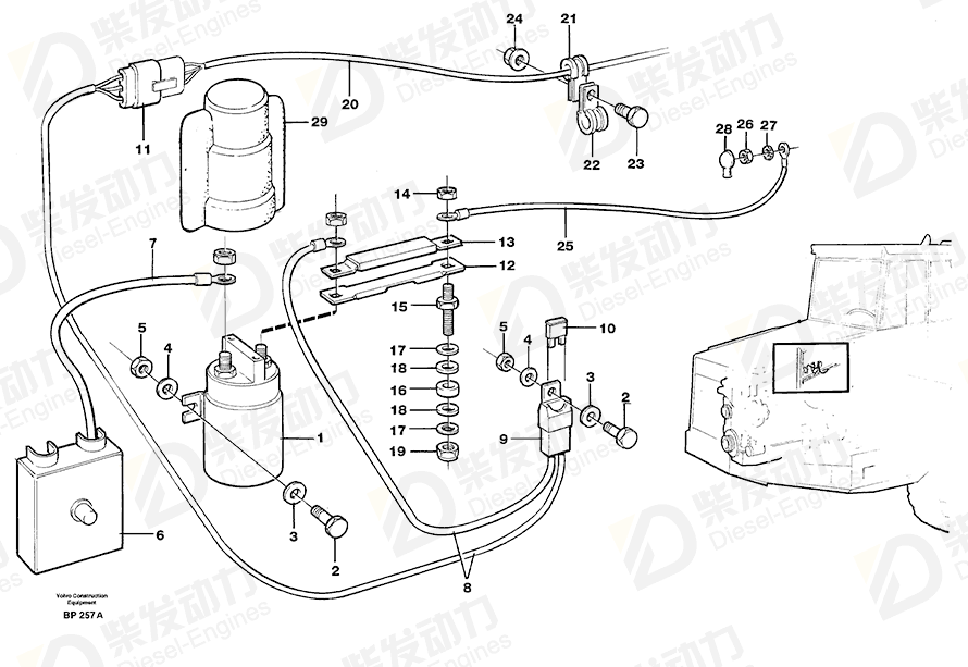 VOLVO Cable harness 11061516 Drawing