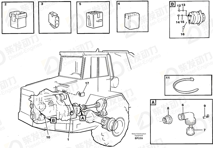 VOLVO Cable harness 11064660 Drawing