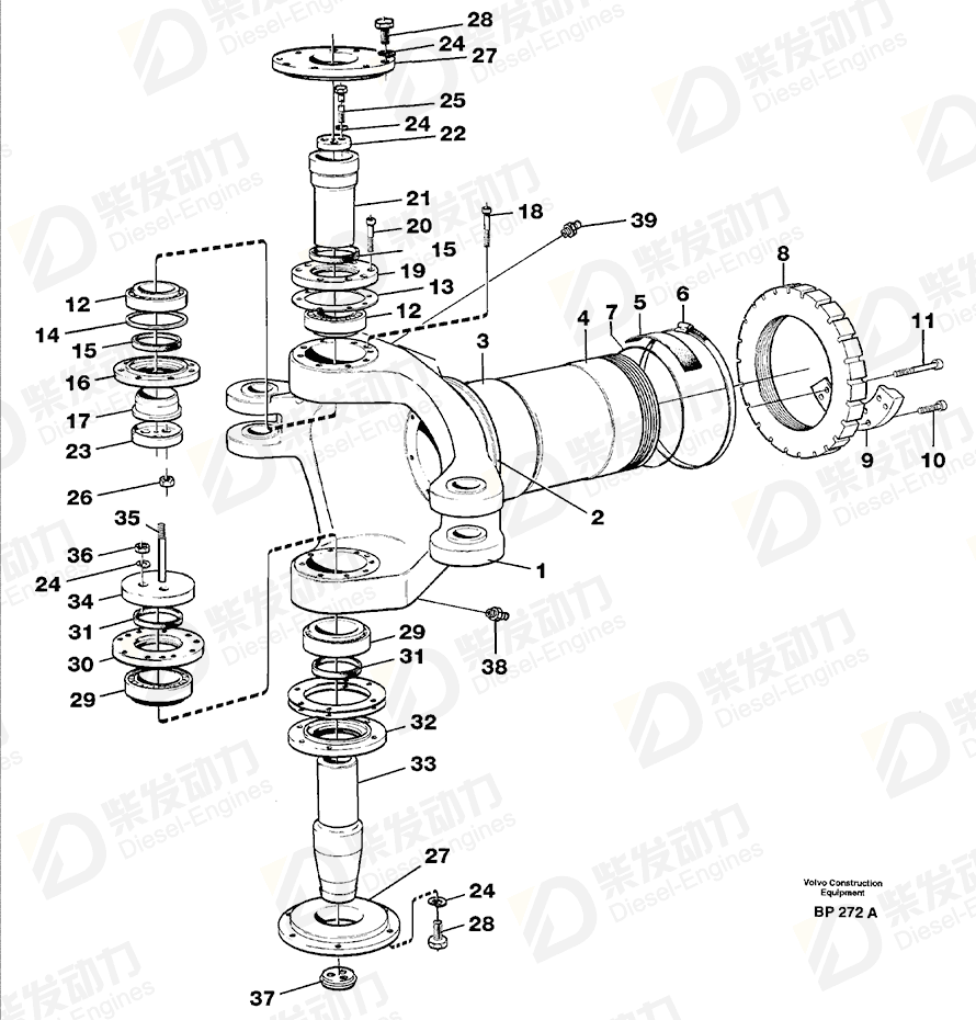 VOLVO Rear hitch 11052465 Drawing VOLVO Rear hitch 11052465 Drawing