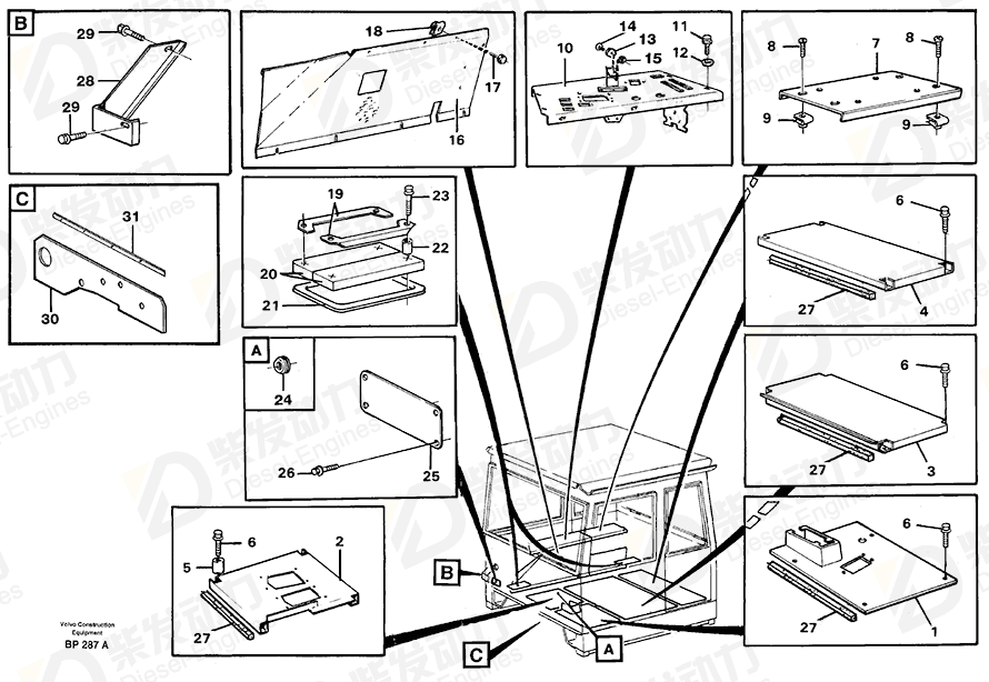 VOLVO Control panel 11116528 Drawing