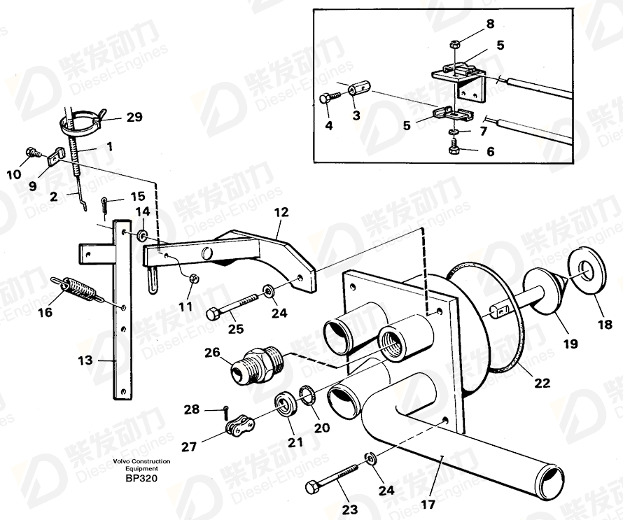VOLVO Control wire 4863993 Drawing VOLVO Control wire 4863993 Drawing