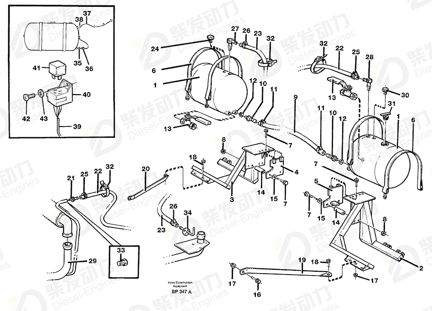 VOLVO Hose 11059553 Drawing