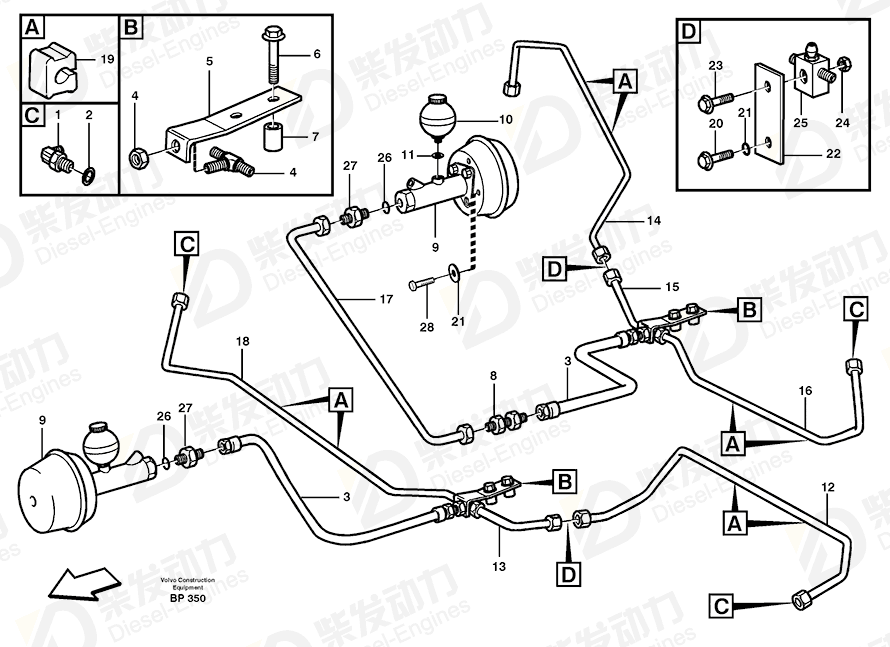 VOLVO Elbow nipple 4931464 Drawing VOLVO Elbow nipple 4931464 Drawing