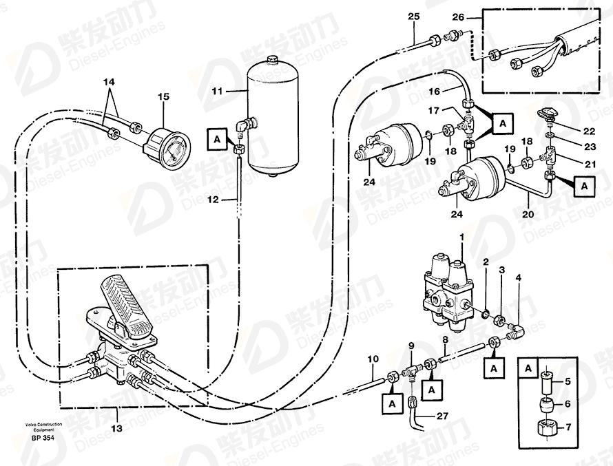 VOLVO Protecting valve 11000249 Drawing VOLVO Protecting valve 11000249 Drawing