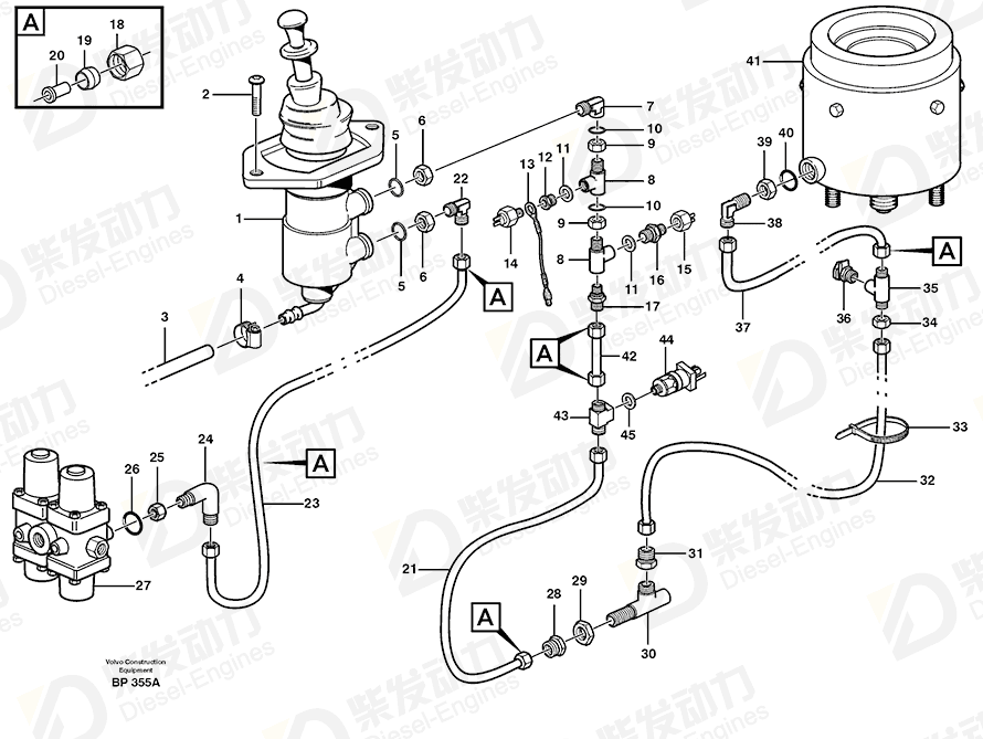 VOLVO T-nipple 966445 Drawing