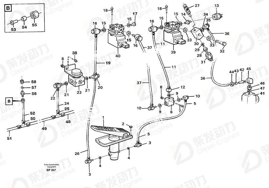 VOLVO Joint nipple 954371 Drawing