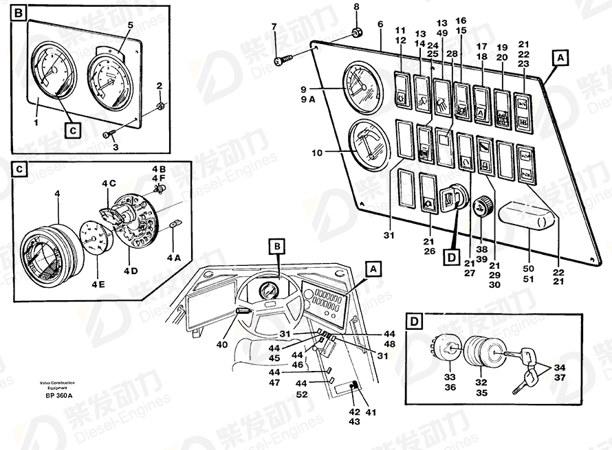 VOLVO Pressure gauge 11062735 Drawing