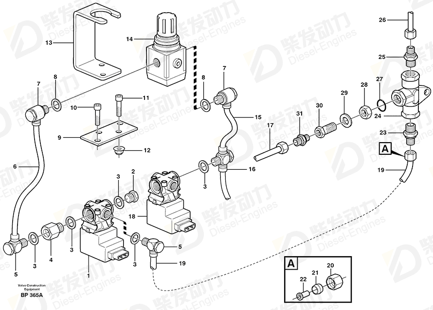 VOLVO Nipple 966423 Drawing