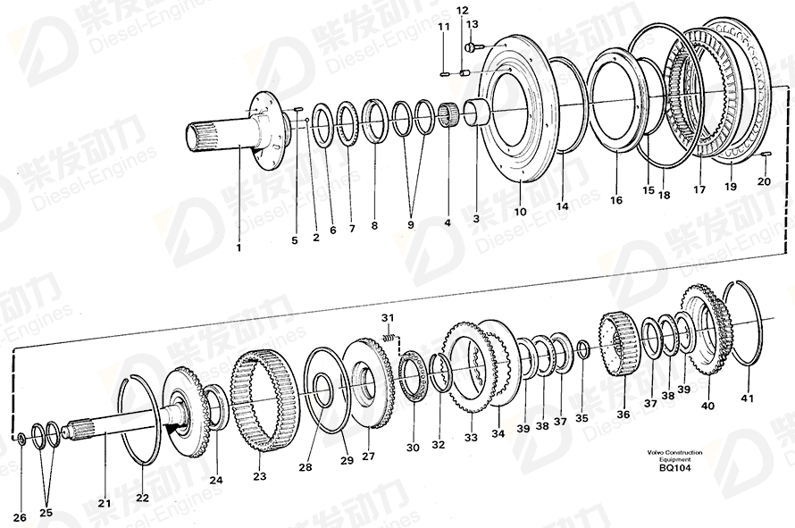 VOLVO Thrust washer 1650402 Drawing VOLVO Thrust washer 1650402 Drawing