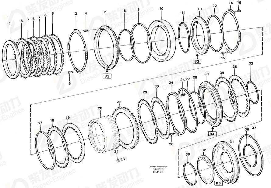 VOLVO Steel disc 15067333 Drawing VOLVO Steel disc 15067333 Drawing