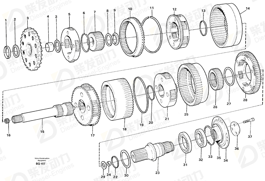 VOLVO Snap ring 1650336 Drawing
