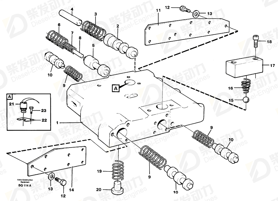 VOLVO Spring retainer 11037910 Drawing VOLVO Spring retainer 11037910 Drawing