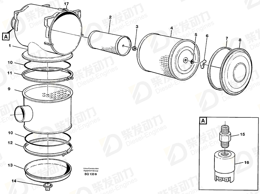 VOLVO Nipple 11703428 Drawing