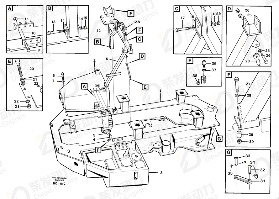 VOLVO Support 11114661 Drawing
