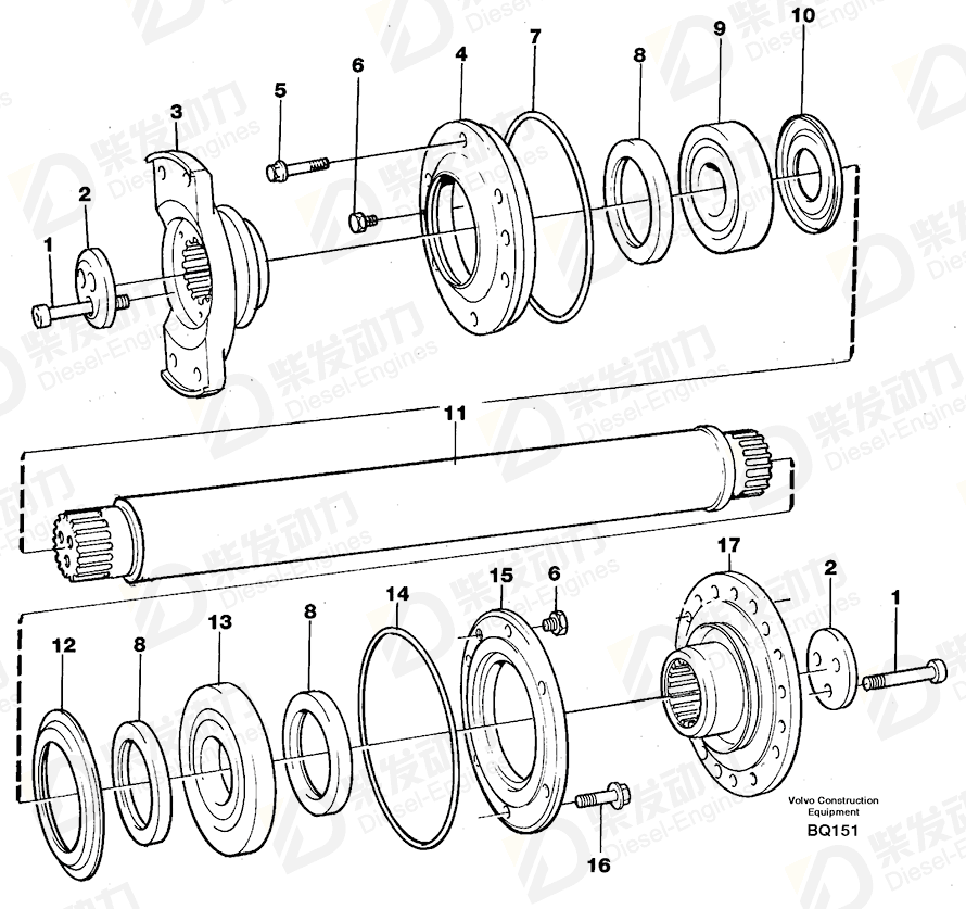 VOLVO Sealing ring 11055478 Drawing VOLVO Sealing ring 11055478 Drawing
