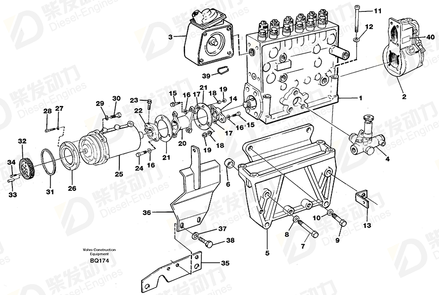 VOLVO Injection pump 11031993 Drawing