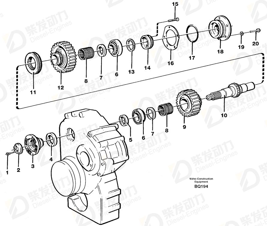 VOLVO Gear 11037471 Drawing