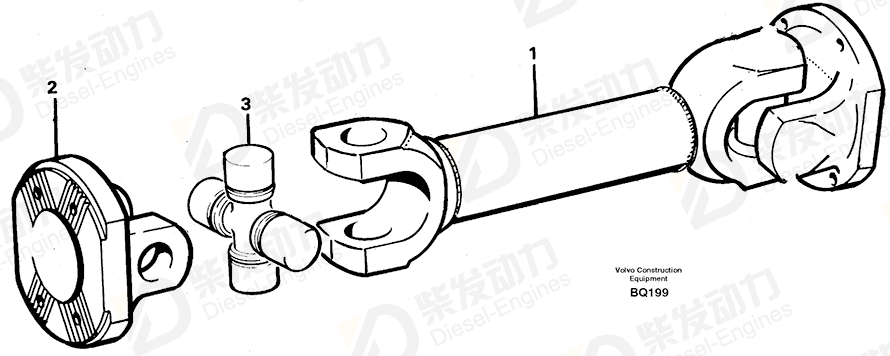 VOLVO Flange Yoke 20471436 Drawing