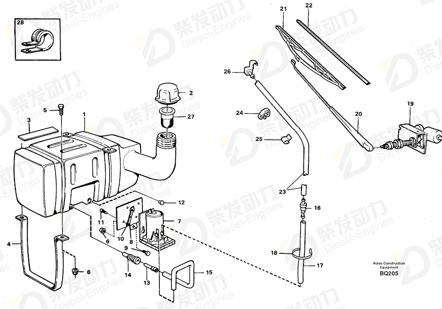 VOLVO Clamp 11039065 Drawing