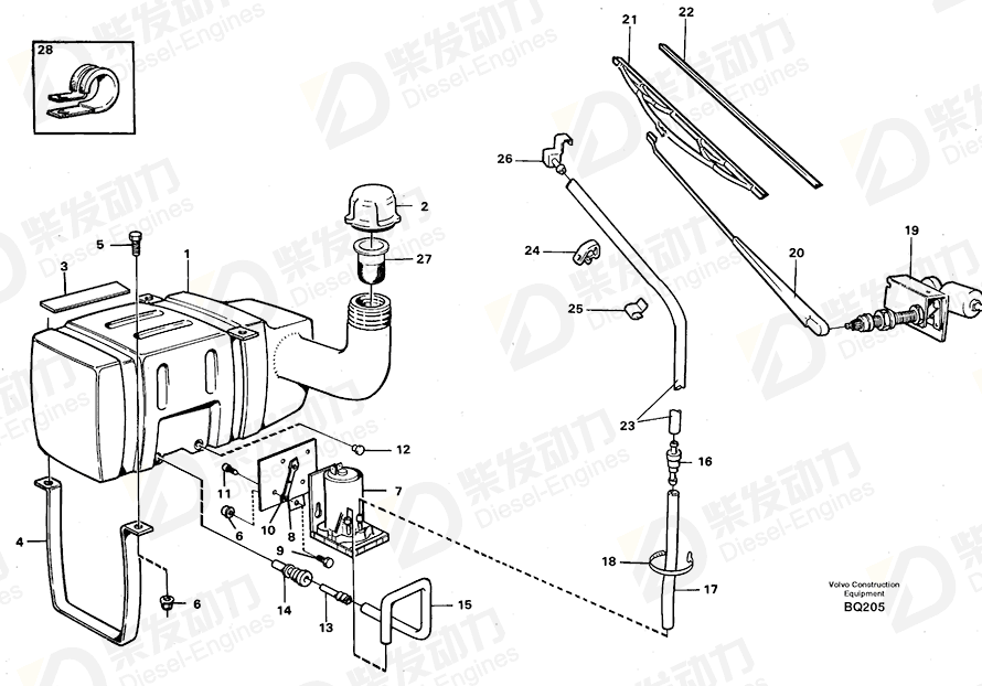 VOLVO Nozzle 11043113 Drawing