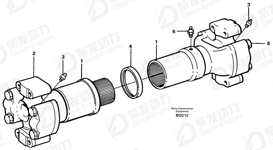 VOLVO Propeller shaft 11116162 Drawing VOLVO Propeller shaft 11116162 Drawing