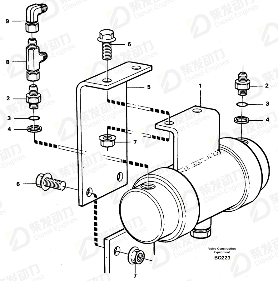 VOLVO Damping Cyl. 4943706 Drawing VOLVO Damping Cyl. 4943706 Drawing