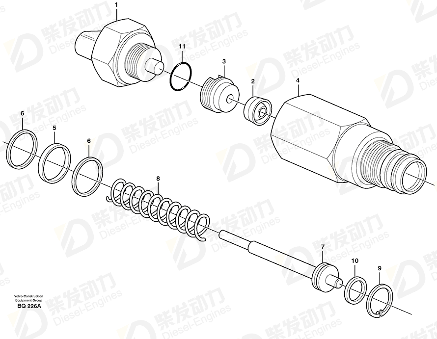 VOLVO Pressure sensor 11063881 Drawing