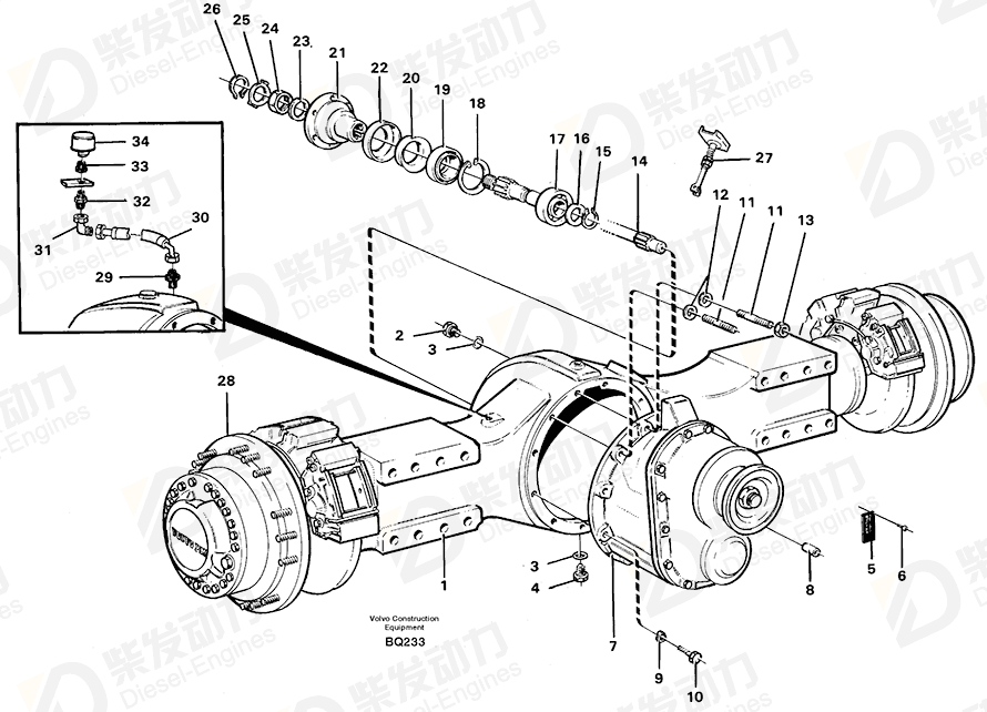 VOLVO Planetary Axle 23793 Drawing