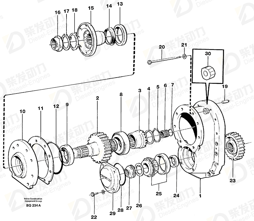 VOLVO Differential carrier 11102686 Drawing VOLVO Differential carrier 11102686 Drawing