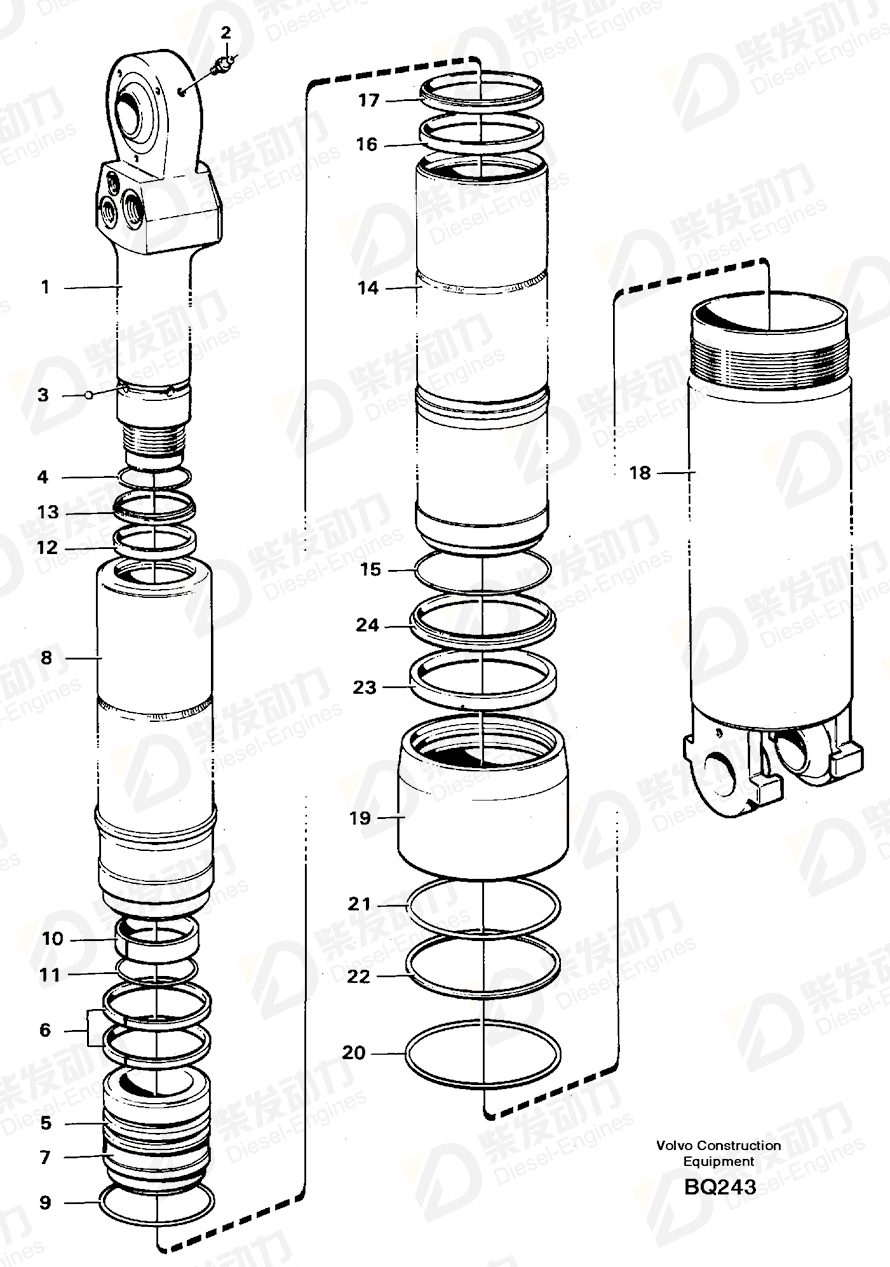 VOLVO Bearing bushing 11996118 Drawing