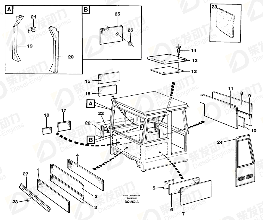 VOLVO Upholstery 11058748 Drawing