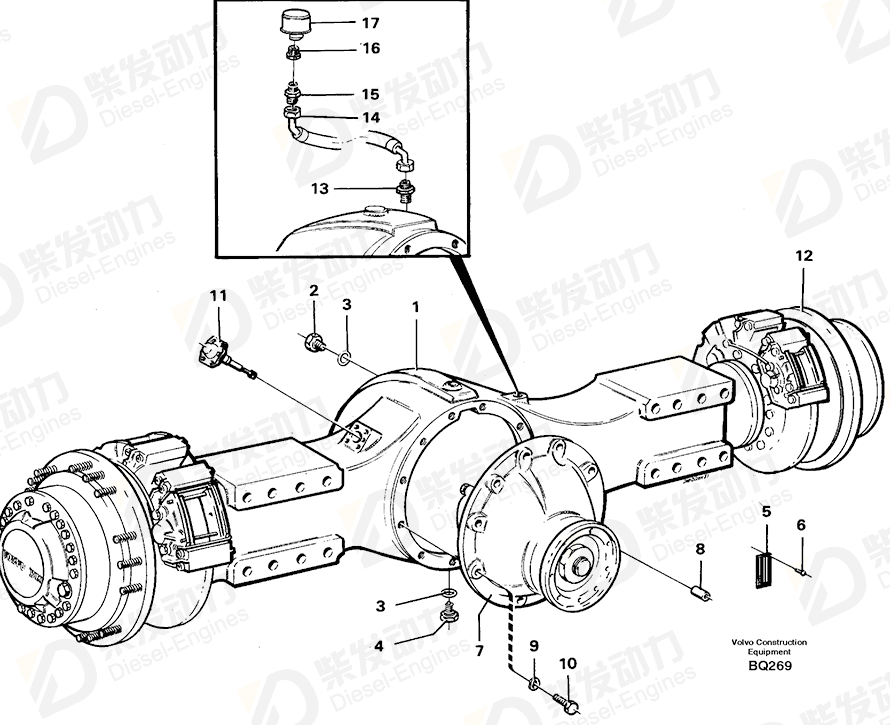 VOLVO Planetary Axle 23794 Drawing VOLVO Planetary Axle 23794 Drawing