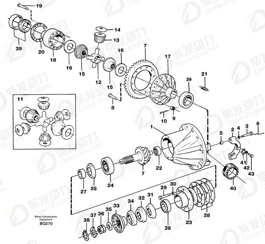 VOLVO Crown wheel 1523638 Drawing