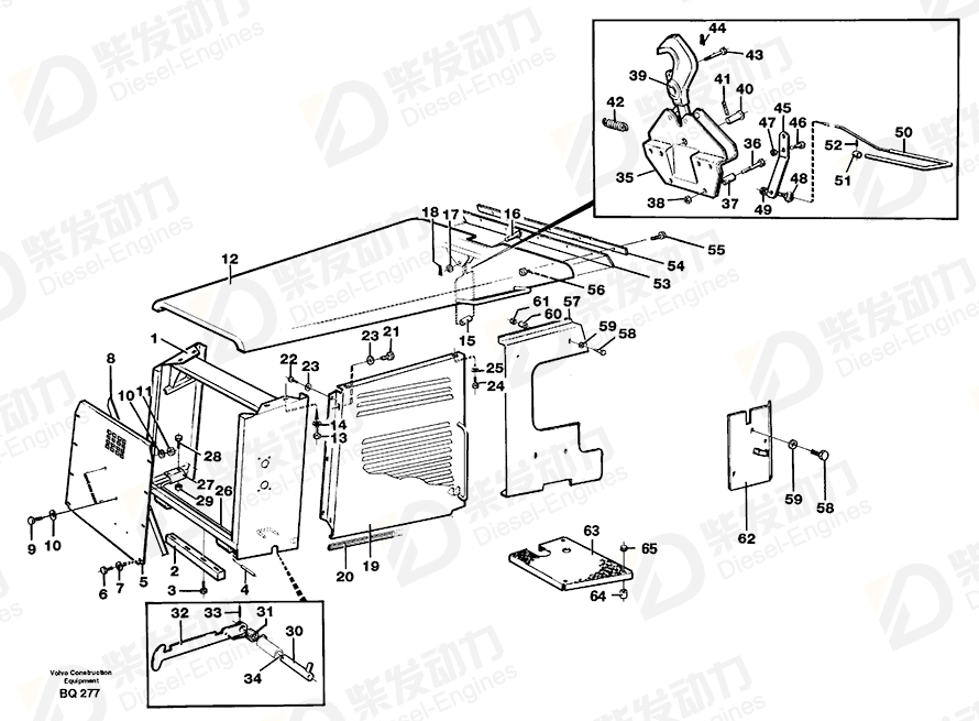 VOLVO Cover plate 4943649 Drawing VOLVO Cover plate 4943649 Drawing
