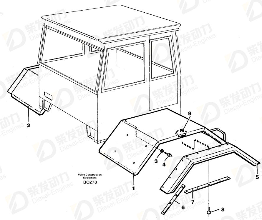 VOLVO Mudguard 11057810 Drawing