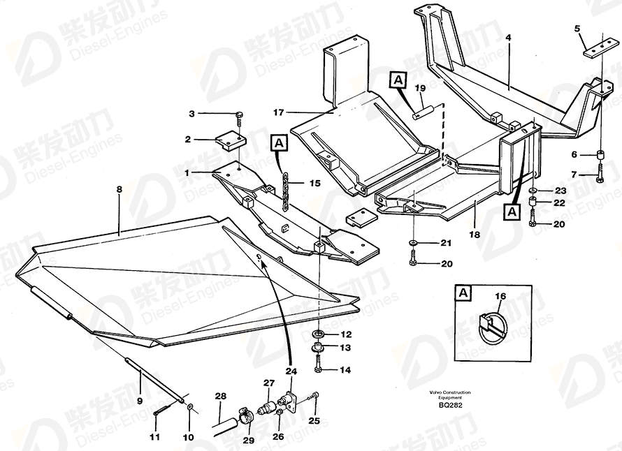 VOLVO Protecting plate 11052057 Drawing
