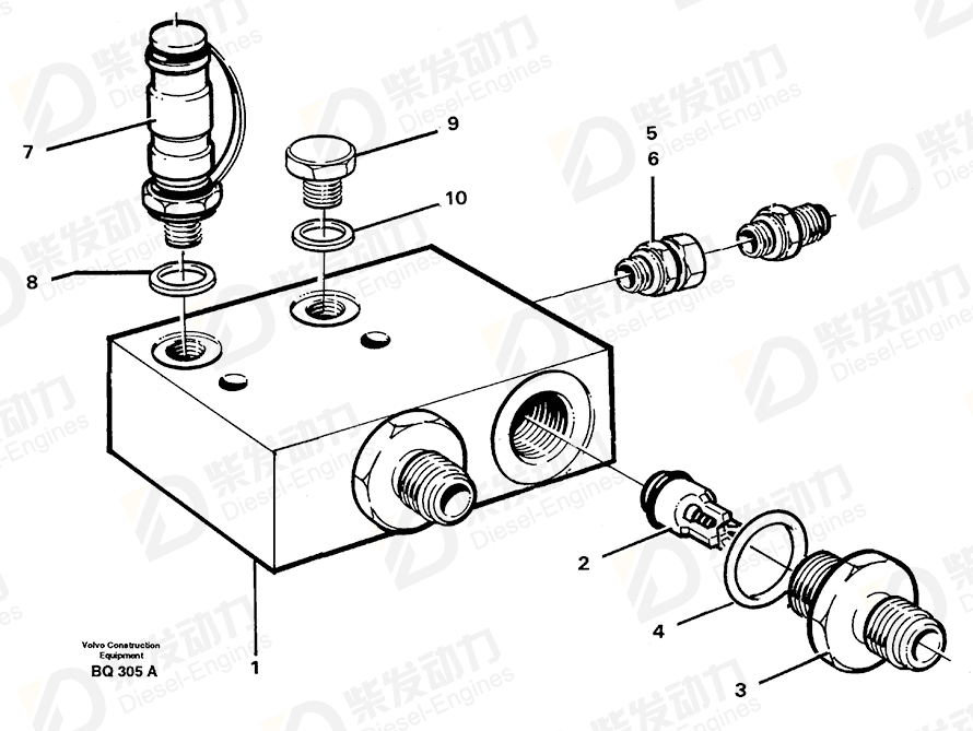 VOLVO Valve Body 11061794 Drawing VOLVO Valve Body 11061794 Drawing
