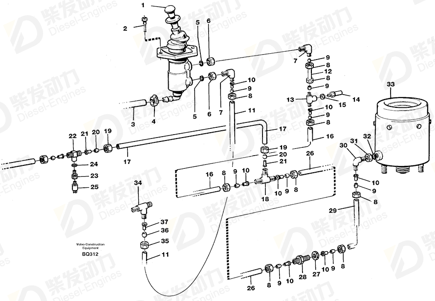 VOLVO Nipple 947826 Drawing