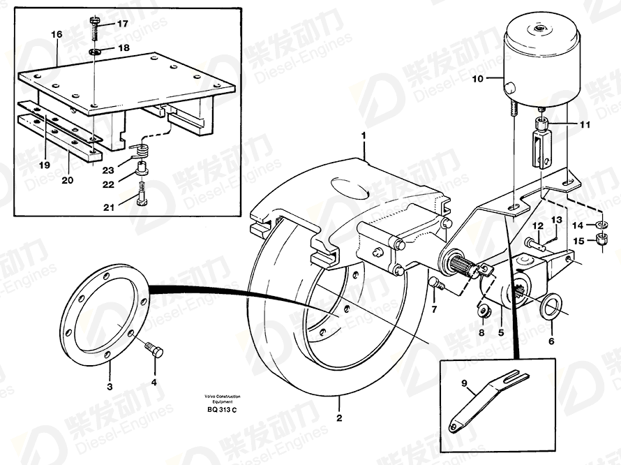 VOLVO Brake disc 11050233 Drawing