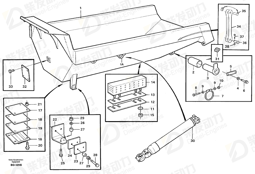 VOLVO Slide bearing 11054904 Drawing VOLVO Slide bearing 11054904 Drawing