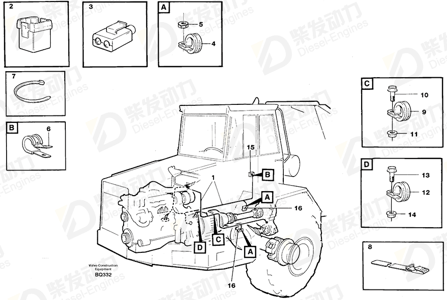 VOLVO Cable harness 11062899 Drawing