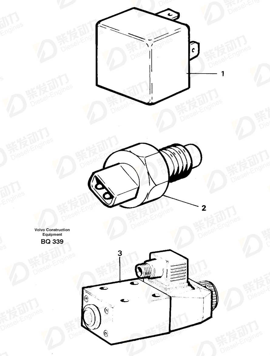 VOLVO Pressure switch 11039011 Drawing