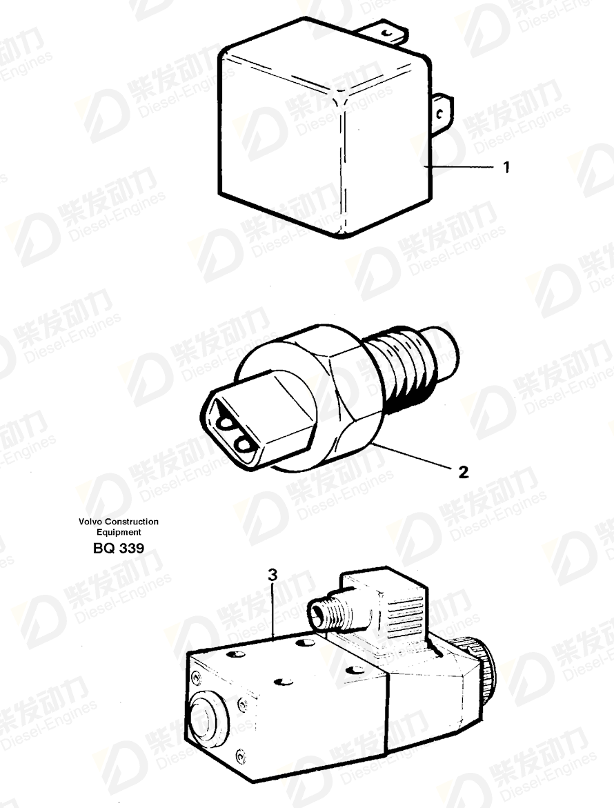 VOLVO Sensor 1591967 Drawing