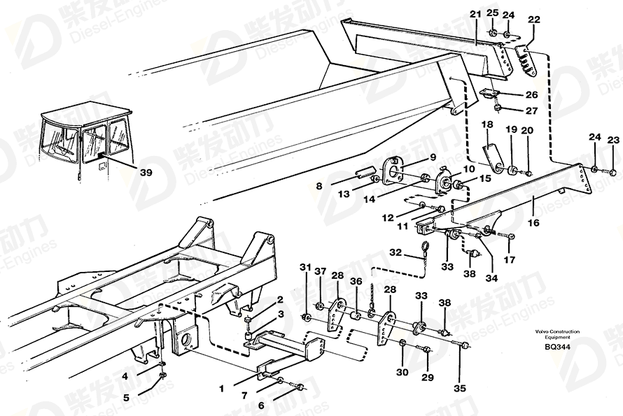 VOLVO Bearing housing 11059399 Drawing