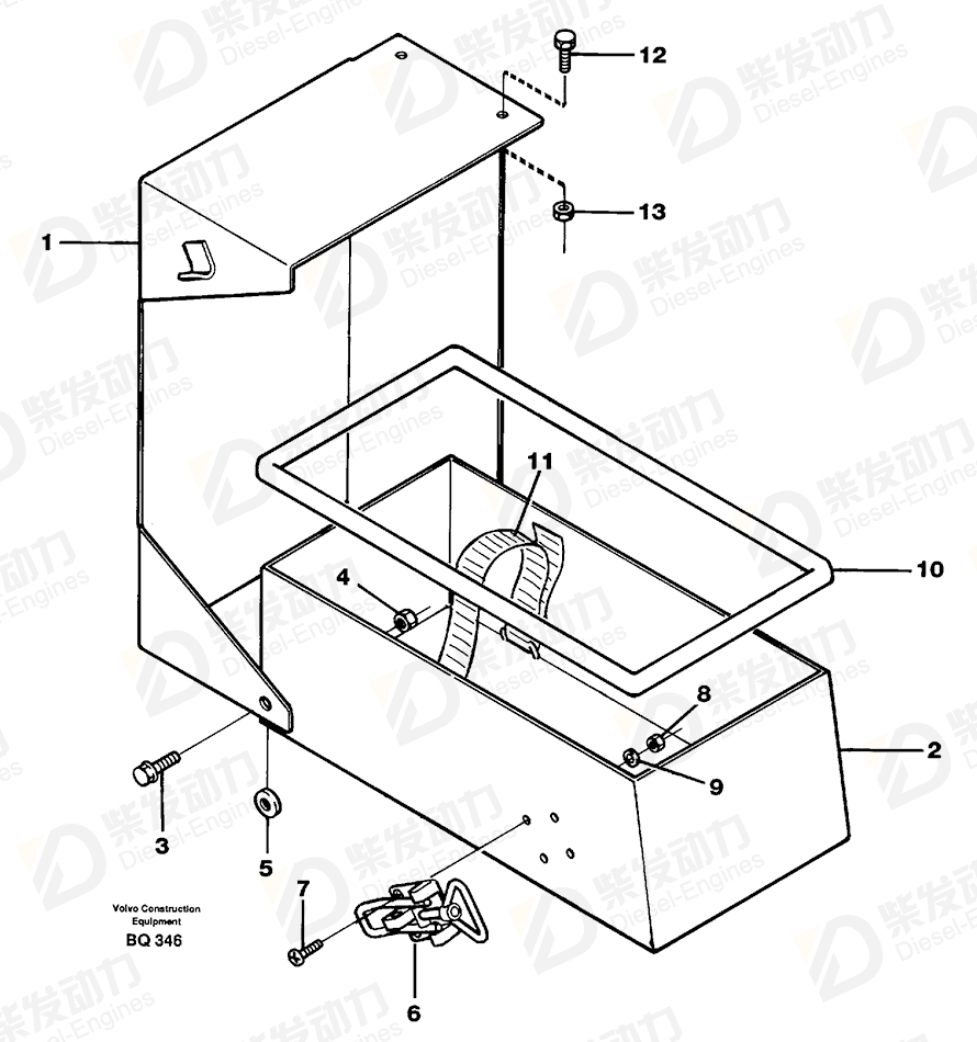 VOLVO Tool box 11052570 Drawing