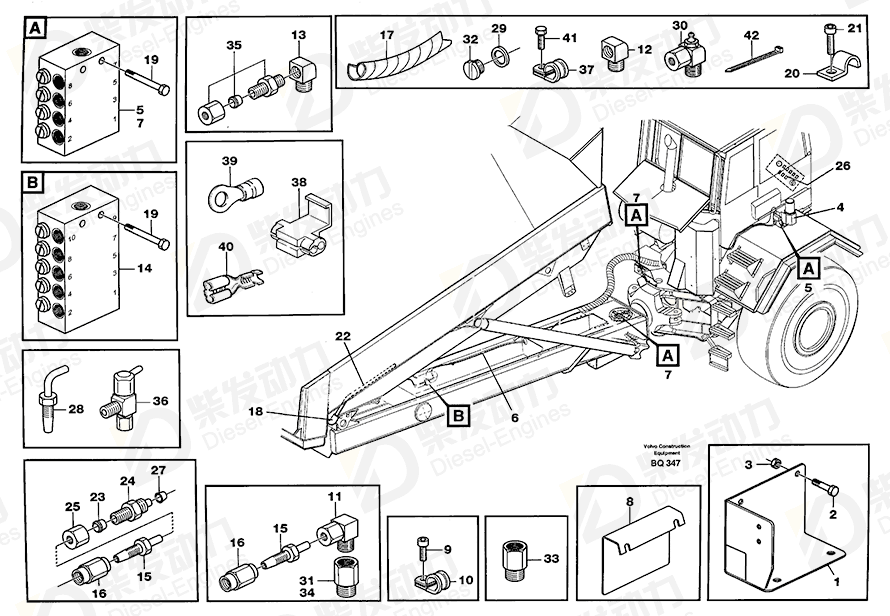 VOLVO Distribution block 14214024 Drawing VOLVO Distribution block 14214024 Drawing