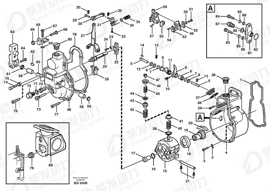 VOLVO Rubber cushion 864745 Drawing
