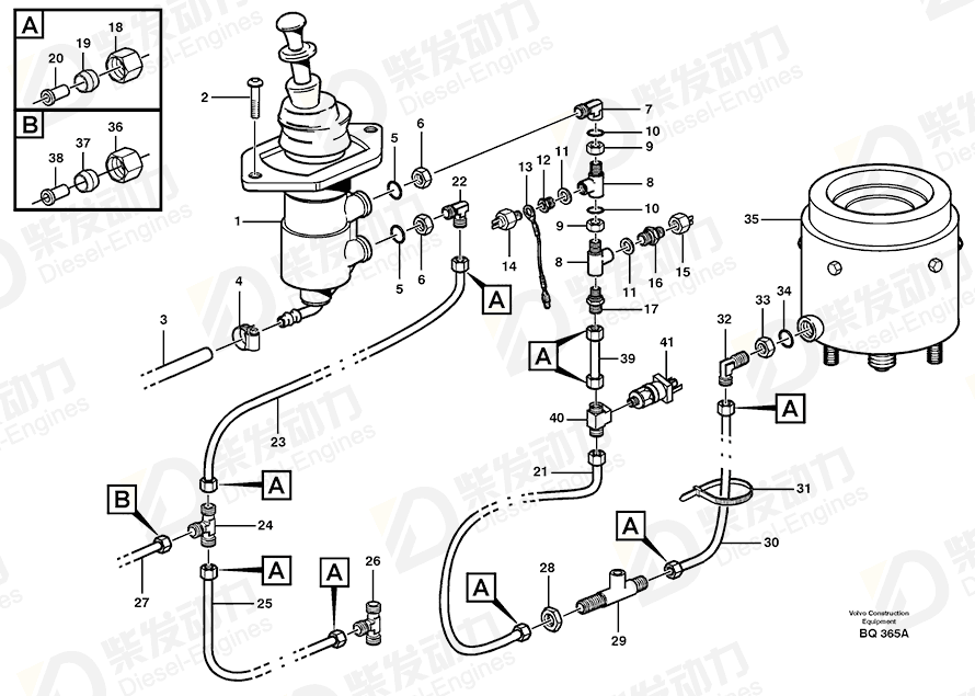 VOLVO Elbow nipple 966432 Drawing