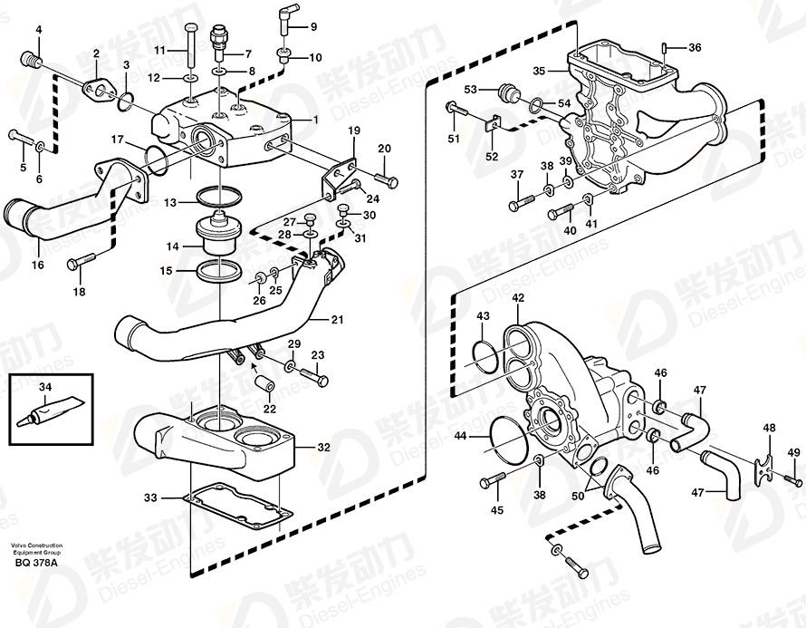 VOLVO Spacer sleeve 973430 Drawing VOLVO Spacer sleeve 973430 Drawing