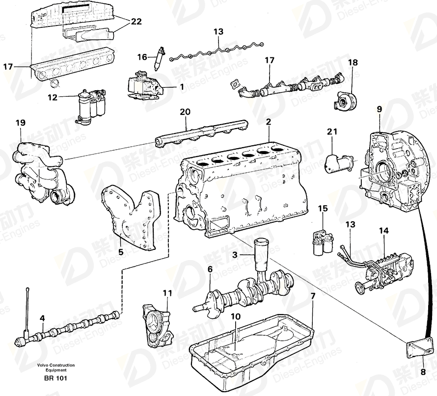 VOLVO Engine 15004244 Drawing